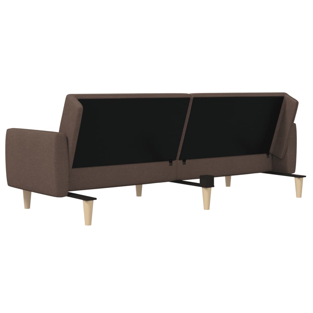 Schlafsofa 2-Sitzer Taupe Stoff