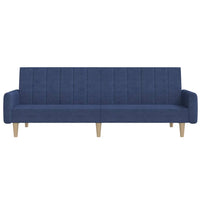 Schlafsofa 2-Sitzer Blau Stoff