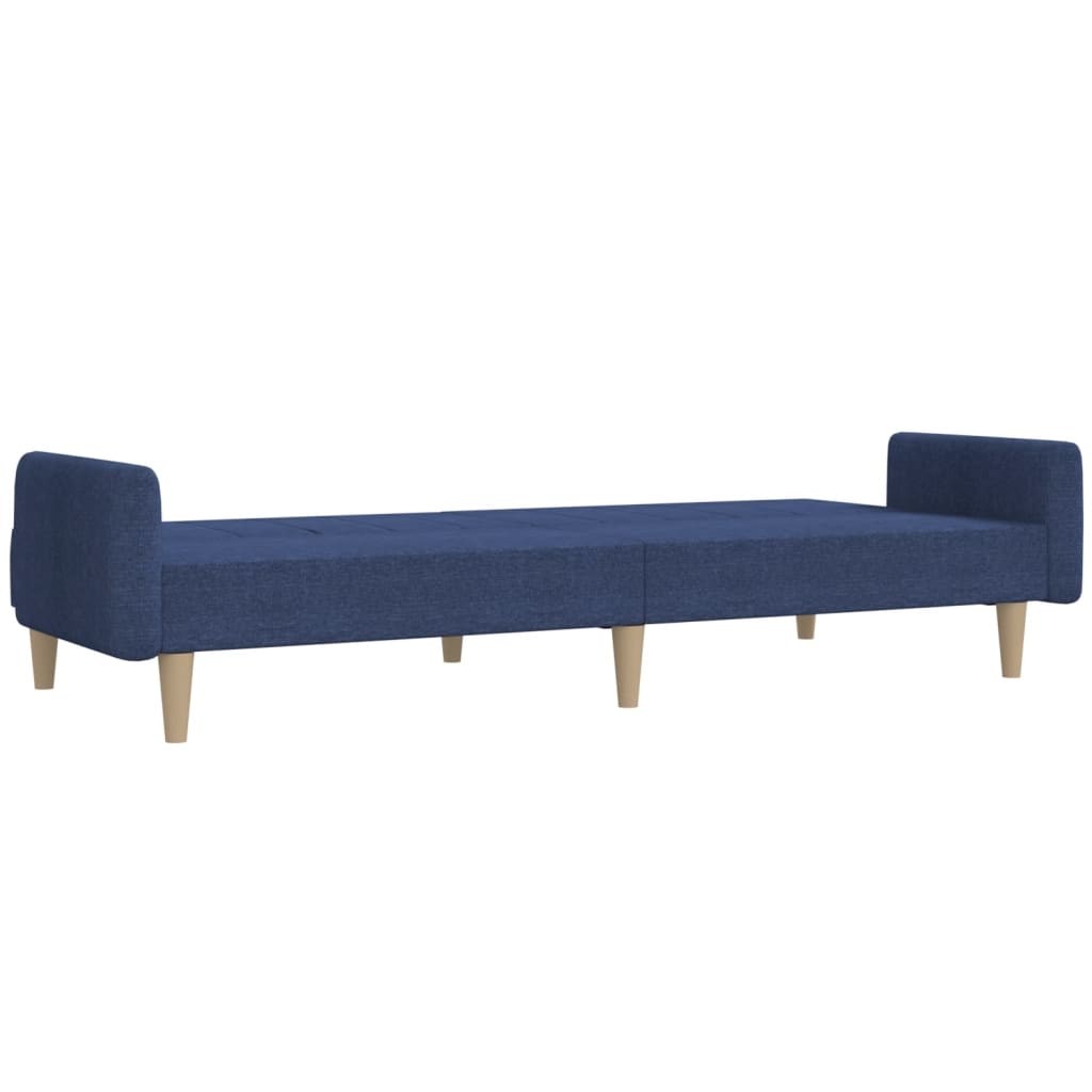 Schlafsofa 2-Sitzer Blau Stoff