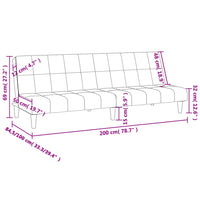 Schlafsofa 2-Sitzer Dunkelgrau Stoff