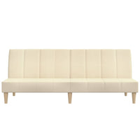 Schlafsofa 2-Sitzer Creme Stoff