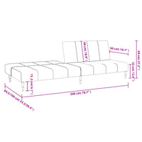 Schlafsofa 2-Sitzer Hellgrau Samt