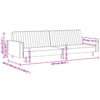 Schlafsofa 2-Sitzer Dunkelgrau Samt