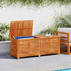 Gartenbox mit Lüftungsschlitzen 150x50x56 cm Massivholz Akazie