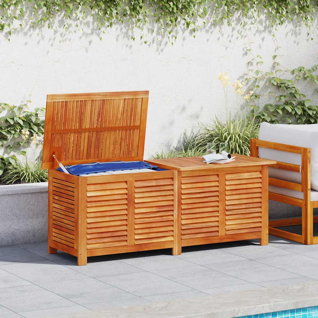 Gartenbox mit Lüftungsschlitzen 150x50x56 cm Massivholz Akazie