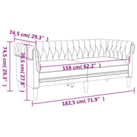 Chesterfield-Sofa 2-Sitzer Taupe Stoff