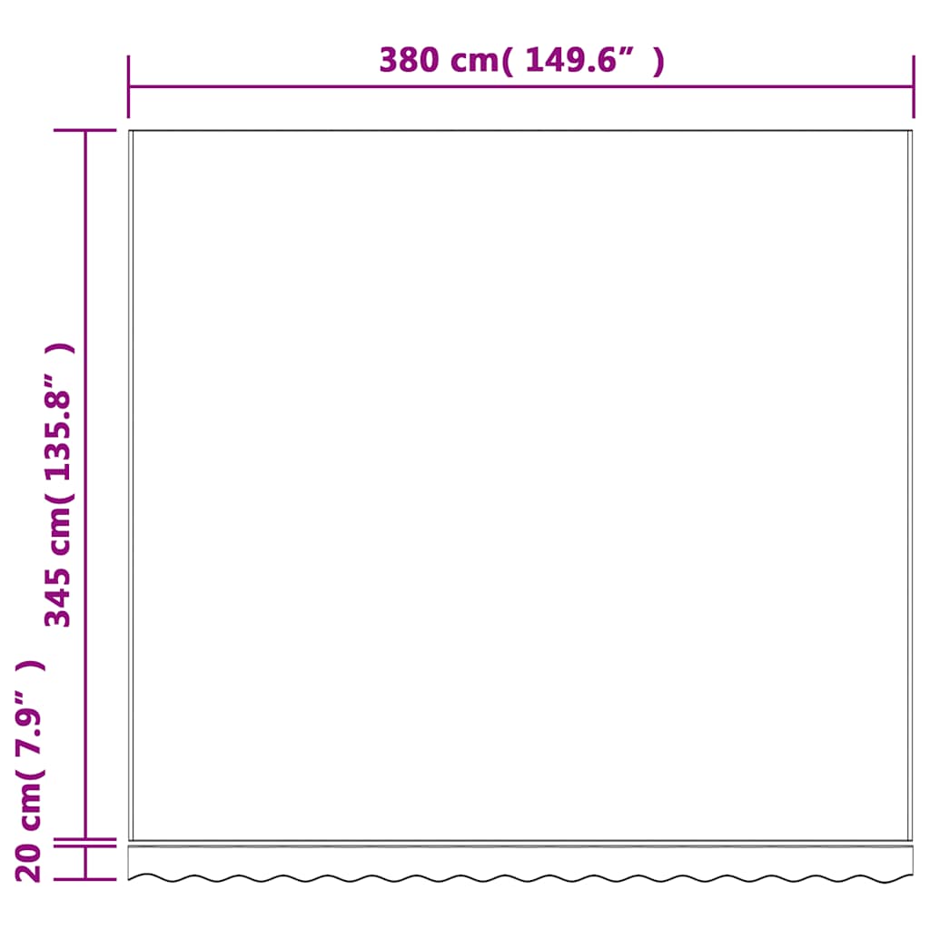 Markisenbespannung Rot und Weiß Gestreift 4x3,5 m