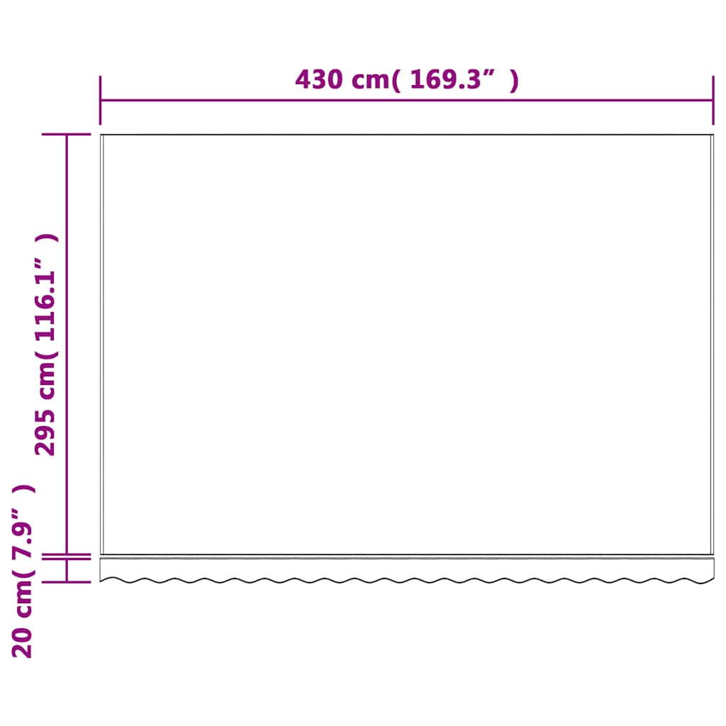 Markisenbespannung Rot und Weiß Gestreift 4,5x3 m
