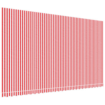 Markisenbespannung Rot und Weiß Gestreift 6x3,5 m