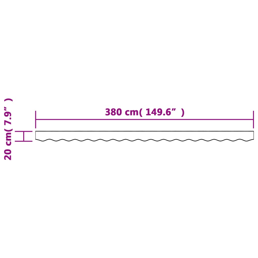 Markisenvolant Creme Gestreift 4 m