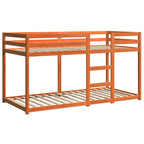 Etagenbett Wachsbraun 80x200 cm Massivholz Kiefer