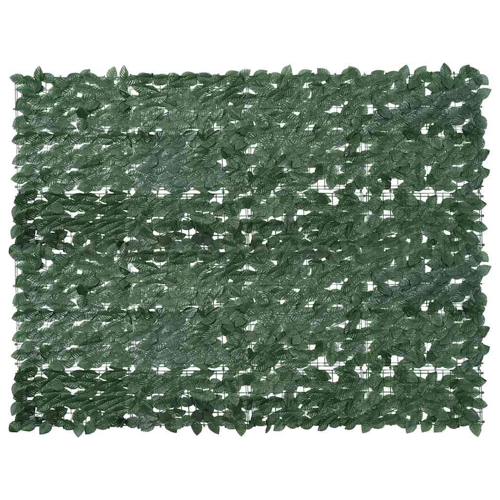 Balkon-Sichtschutz mit Dunkelgrünen Blättern 200x150 cm