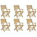 Gartenstühle 6 Stk. Klappbar 54,5x61,5x86,5cm Massivholz Akazie