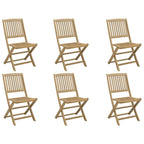 Gartenstühle 6 Stk. Klappbar 44x50x88 cm Massivholz Akazie