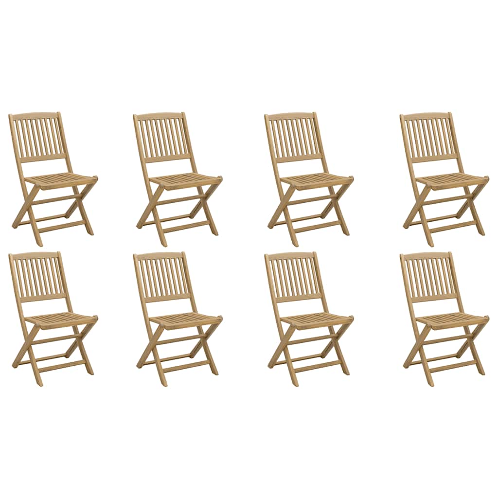 Gartenstühle 8 Stk. Klappbar 44x50x88 cm Massivholz Akazie