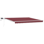 Markise Manuell mit LED Weinrot 400x300 cm