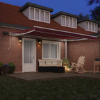 Markise Manuell mit LED Weinrot 450x300 cm