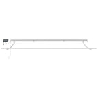 Markise Manuell mit LED Weinrot 450x300 cm