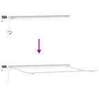 Markise Manuell mit LED Weinrot 450x300 cm