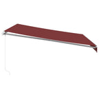 Markise Manuell mit LED Weinrot 400x350 cm