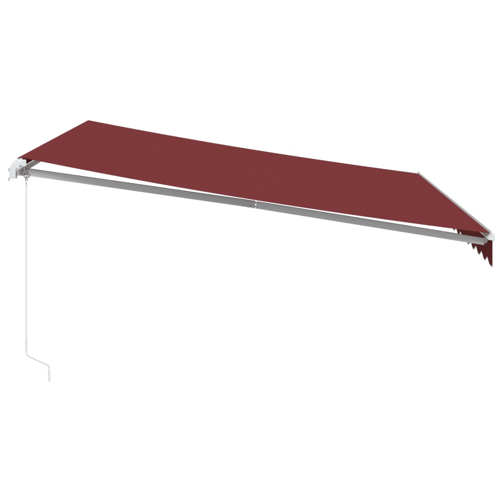 Markise Manuell mit LED Weinrot 400x350 cm