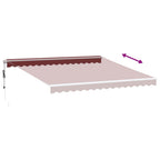 Markise Automatisch mit LED Weinrot 400x350 cm