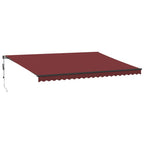 Markise Automatisch mit LED Weinrot 500x350 cm