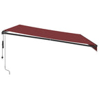 Markise Automatisch mit LED Weinrot 500x350 cm