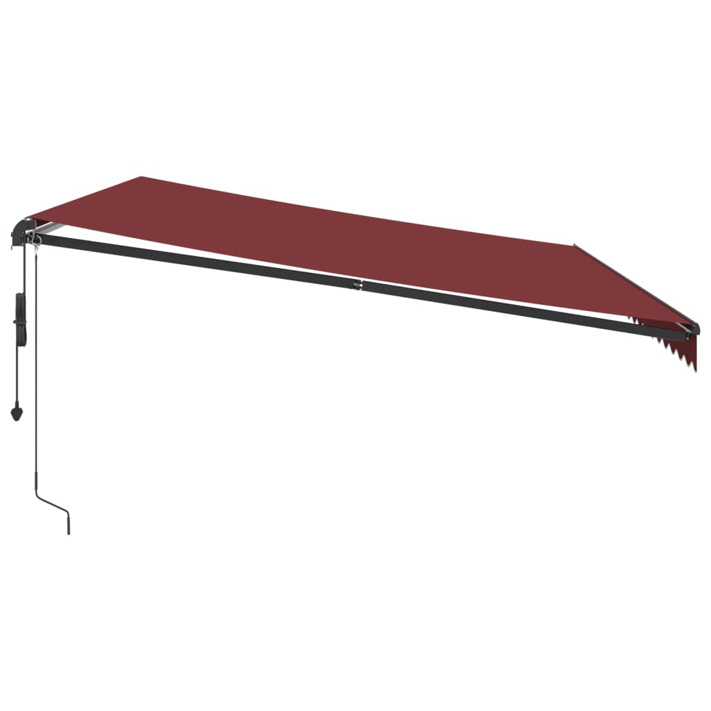 Markise Automatisch mit LED Weinrot 500x350 cm