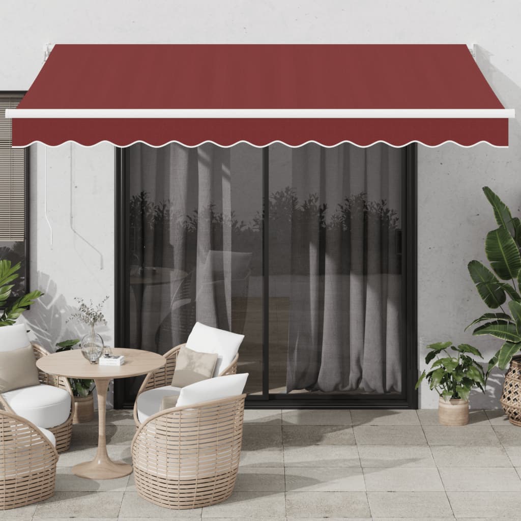 Markise Manuell Weinrot 350x250 cm