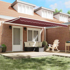 Markise Manuell Weinrot 450x300 cm