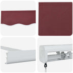 Markise Manuell Weinrot 300x250 cm