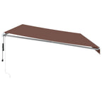 Markise Automatisch mit LED Braun 600x350 cm
