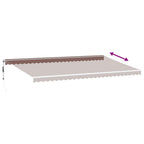Markise Automatisch mit LED Braun 600x350 cm