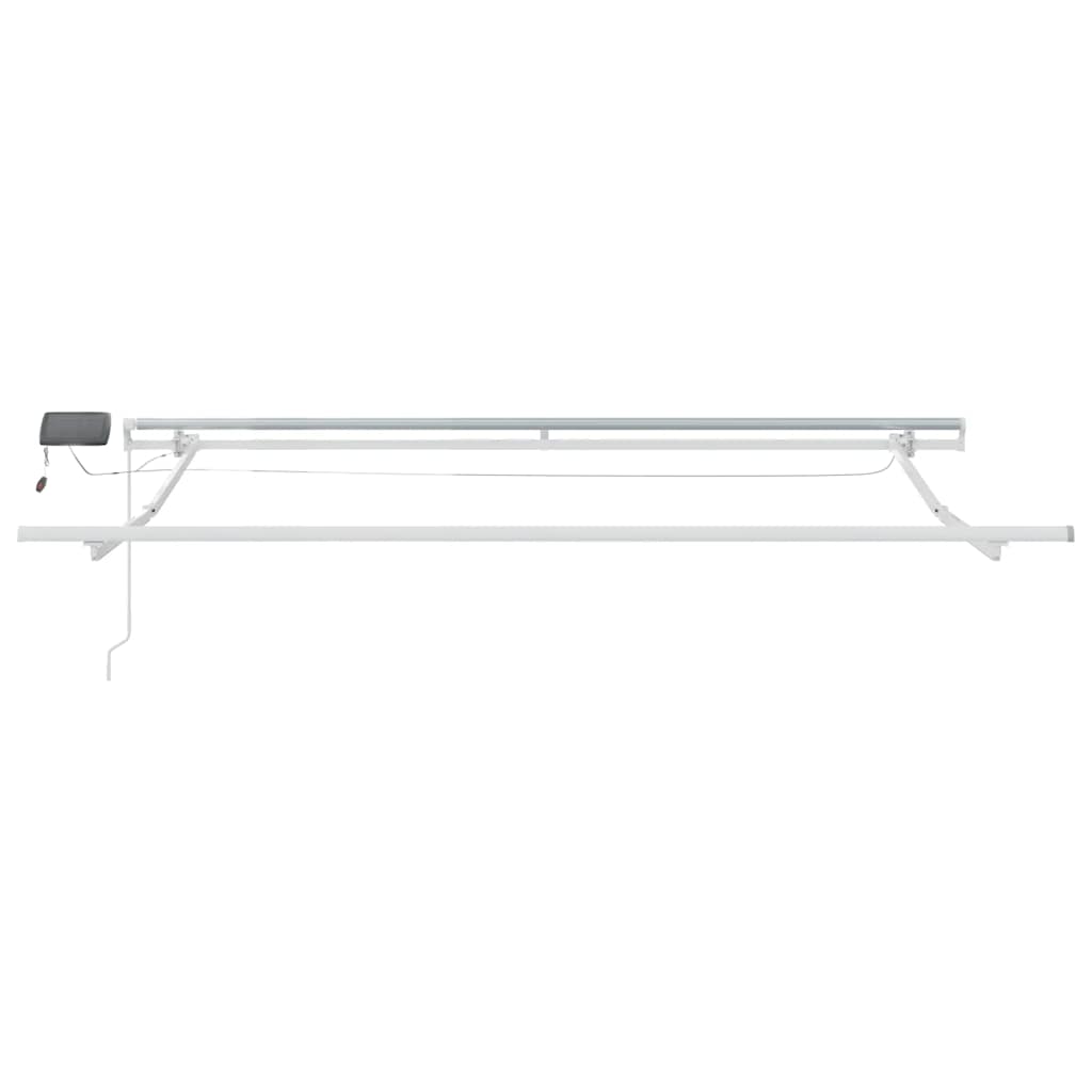 Markise mit LED-Beleuchtung Manuell Anthrazit & Weiß 300x250 cm