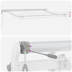Markise Automatisch Anthrazit & Weiß 300x250 cm