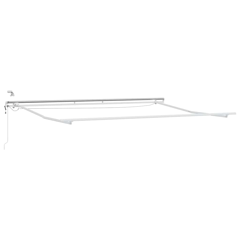 Markise Automatisch mit LED Anthrazit & Weiß 500x300 cm