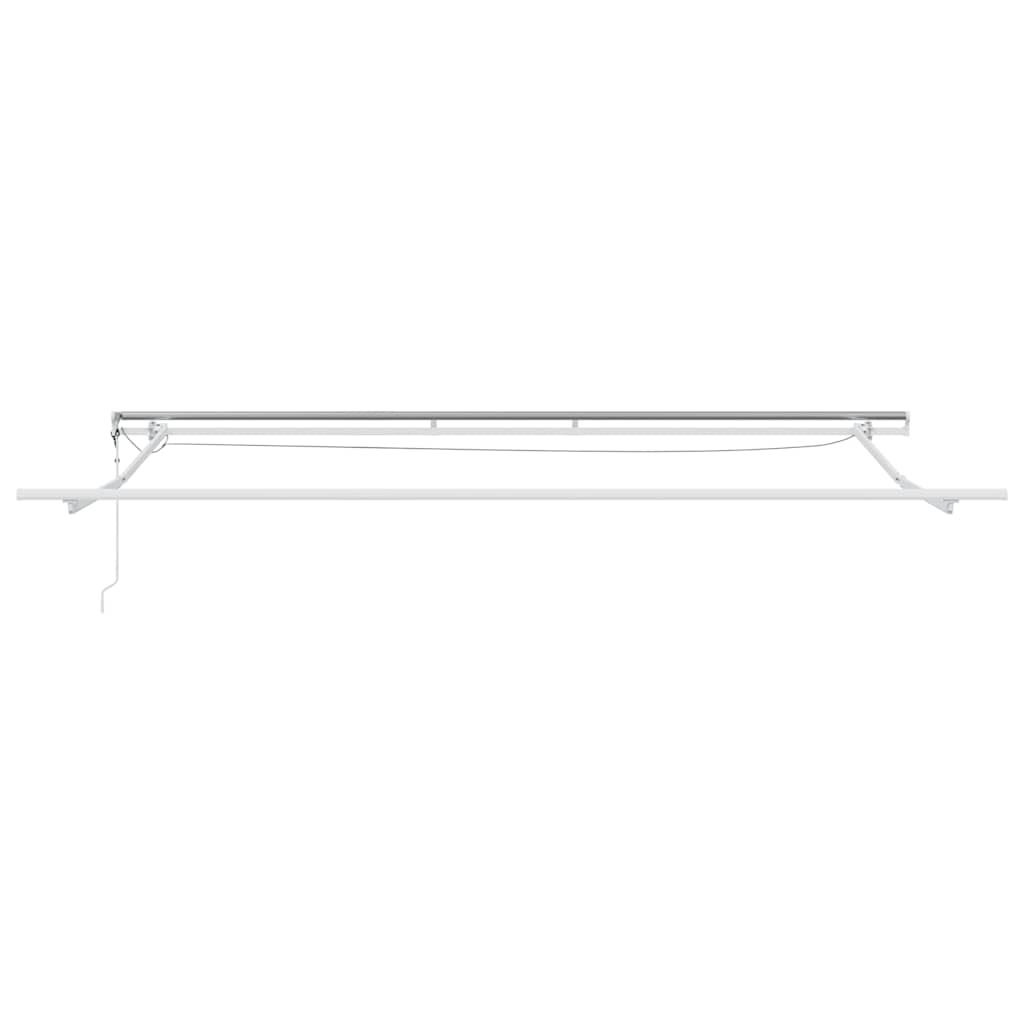 Markise Automatisch mit LED Anthrazit & Weiß 500x300 cm