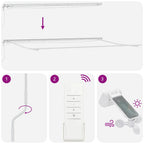 Markise Automatisch mit LED Anthrazit & Weiß 600x300 cm