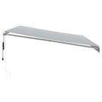 Markise Automatisch mit LED Anthrazit & Weiß 500x350 cm