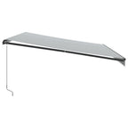 Markise Manuell mit LEDs Anthrazit & Weiß 500x350 cm