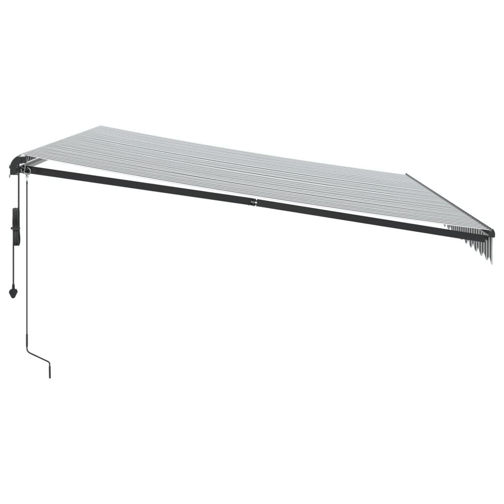 Markise Automatisch Anthrazit und Weiß 500x350 cm