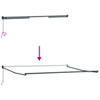 Markise Einziehbar Anthrazit und Weiß 4,5x3 m Stoff & Aluminium