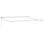 Markise Einziehbar Anthrazit und Weiß 3x2,5 m Stoff & Aluminium