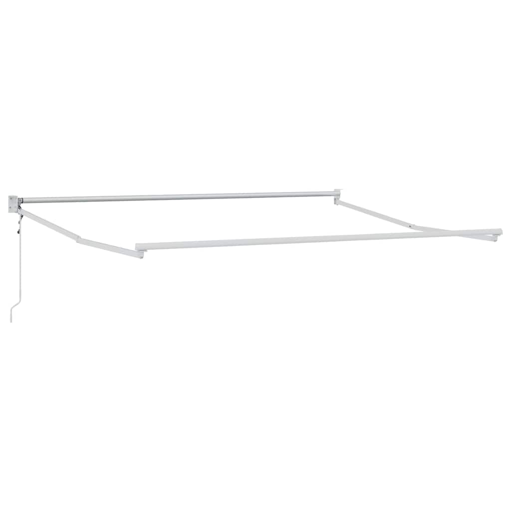 Markise Einziehbar Anthrazit und Weiß 3x2,5 m Stoff & Aluminium
