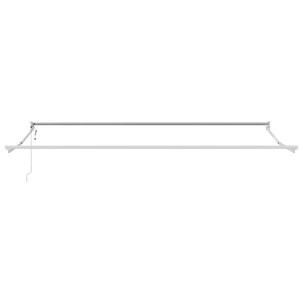 Markise Einziehbar Anthrazit und Weiß 4,5x3 m Stoff & Aluminium