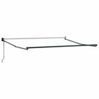 Markise Einziehbar Anthrazit und Weiß 3x2,5 m Stoff & Aluminium