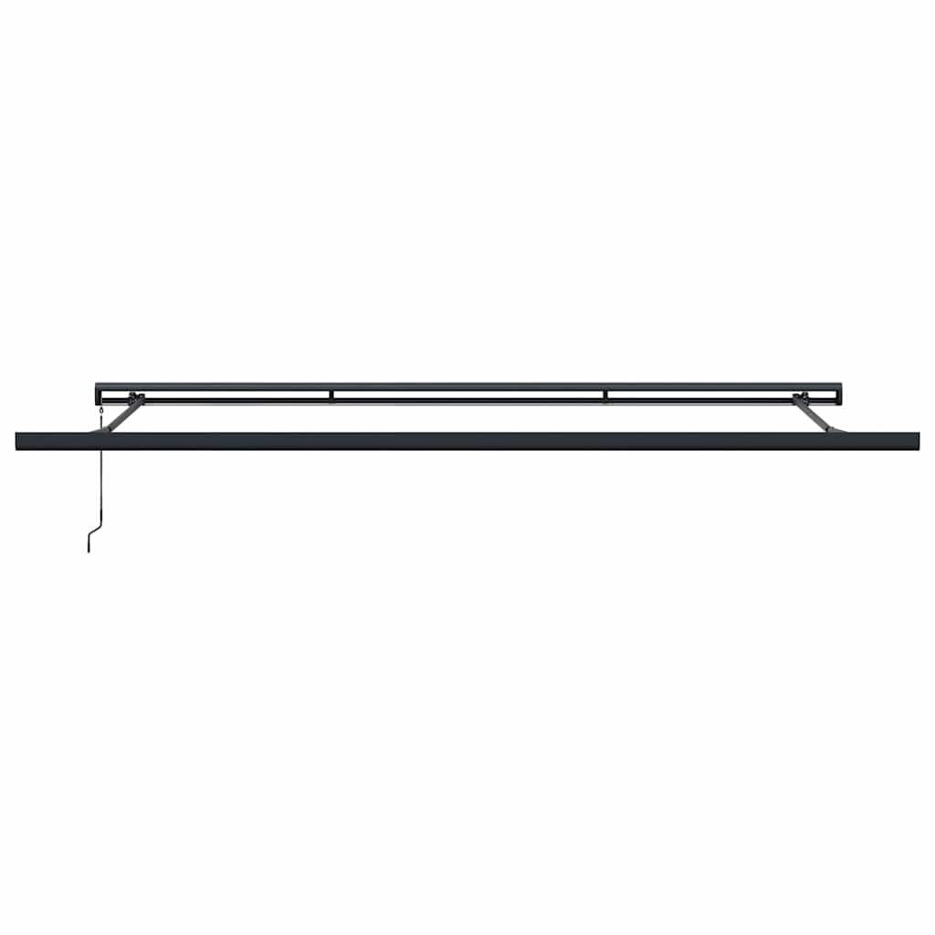 Markise Einziehbar Anthrazit und Weiß 4,5x3 m Stoff & Aluminium