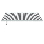 Markise Einziehbar Anthrazit & Weiß 3,5x2,5 m Stoff & Aluminium