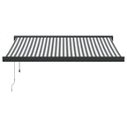 Markise Einziehbar Anthrazit & Weiß 3,5x2,5 m Stoff & Aluminium
